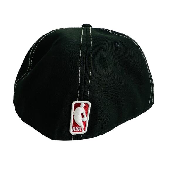 Miami Heat NBA New Era 59Fifty Black Fitted Hat Size 7.5 New With Tags MSRP 46 - Picture 3 of 4